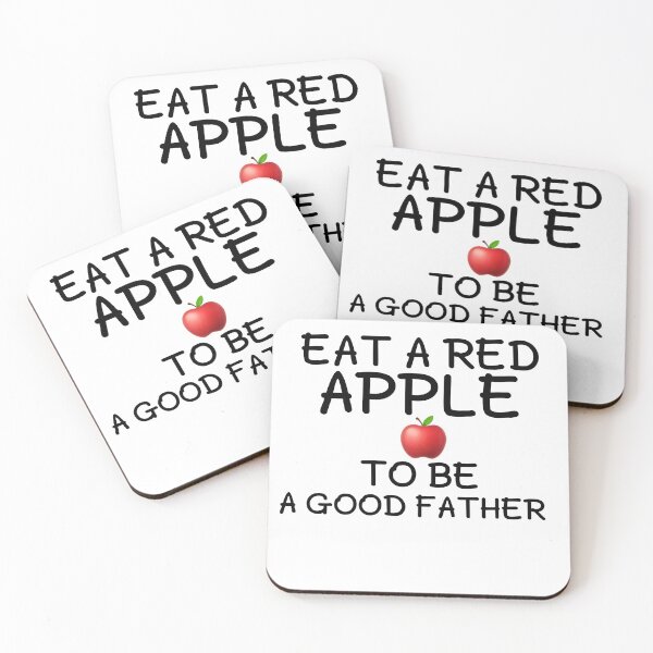 Item preview, Eat a red apple to be a good father gift designed and sold by salahnewdesign.