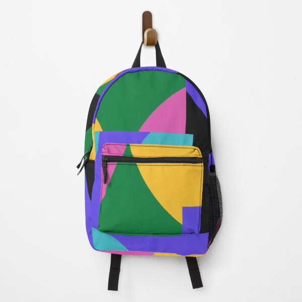 Item preview, Multicolor Abstract Geometrical Patterns with Brigt Colors over Black, Circles, Lines and Waves designed and sold by silviaol.