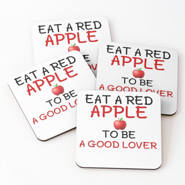 Item preview, Eat a red apple to be a good lover gift designed and sold by salahnewdesign.