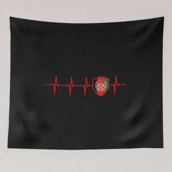 Item preview,  AFGHANISTAN Heartbeat Flag designed and sold by Just Be Different.