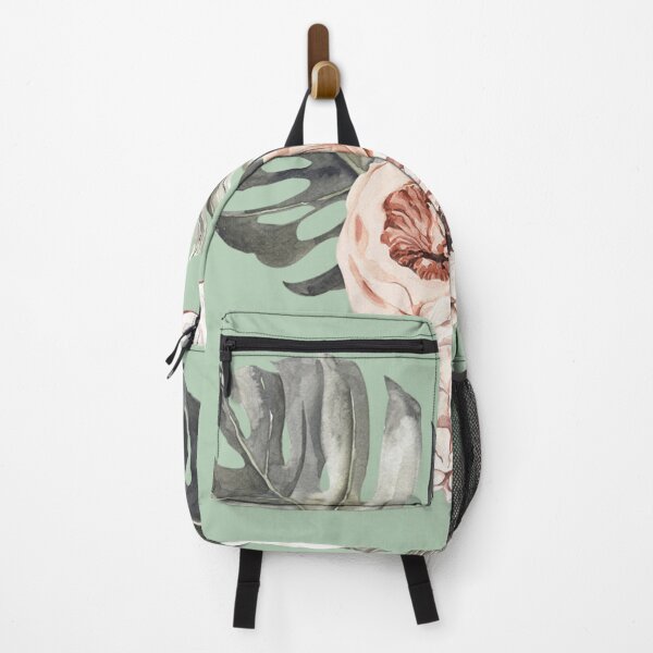 Item preview, Pastel Pale Pink Tropical Roses and Leaves, Exotic Floral designed and sold by silviaol.