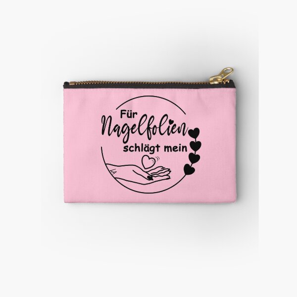 Item preview, My heart beats for nail foils - black font - pink designed and sold by Loewen-Art.
