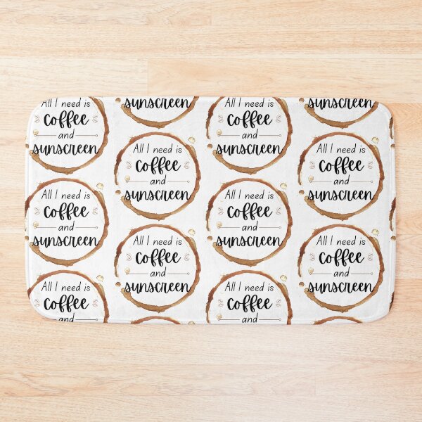 Item preview, All I need is coffee and sunscreen  designed and sold by ThoughtJumble.