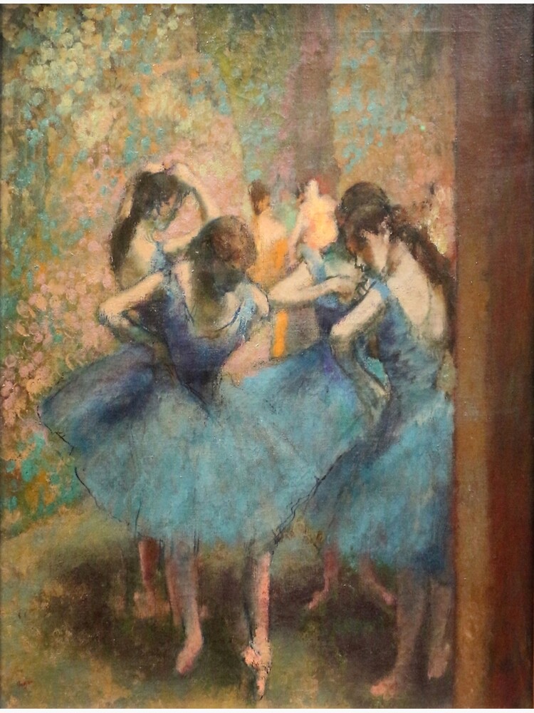 Edgar Degas's Dancers in Blue Poster