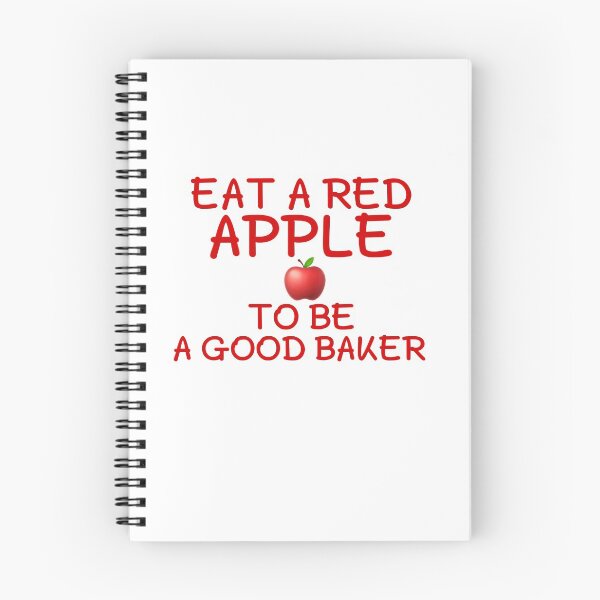 Item preview, Eat a red apple to be a good baker designed and sold by salahnewdesign.