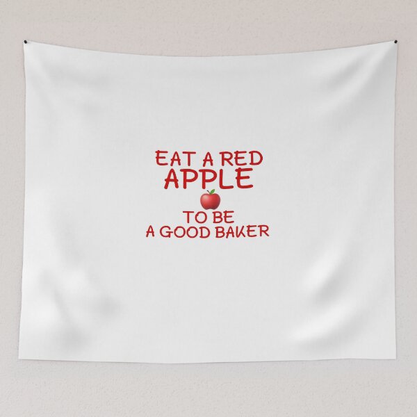 Item preview, Eat a red apple to be a good baker designed and sold by salahnewdesign.