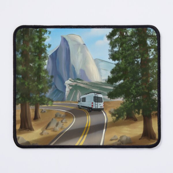 Item preview, Yosemite National Park Art | Vanlife Art | Half Dome | Nature Art | California Art | Campervan Digital Art designed and sold by ArtbyPau.