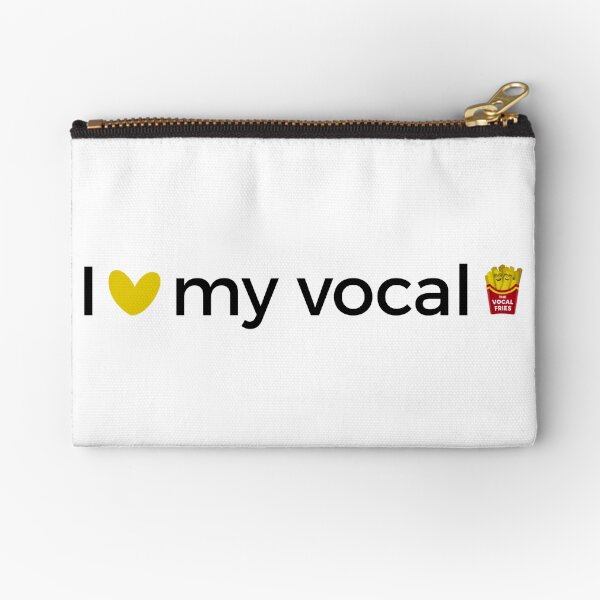 i heart vocal fry(s) Zipper Pouch