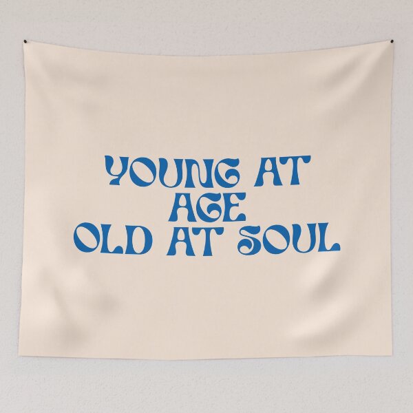 Item preview, Young At Age Old At Soul, Spirituality Quote designed and sold by SabrinaGold.