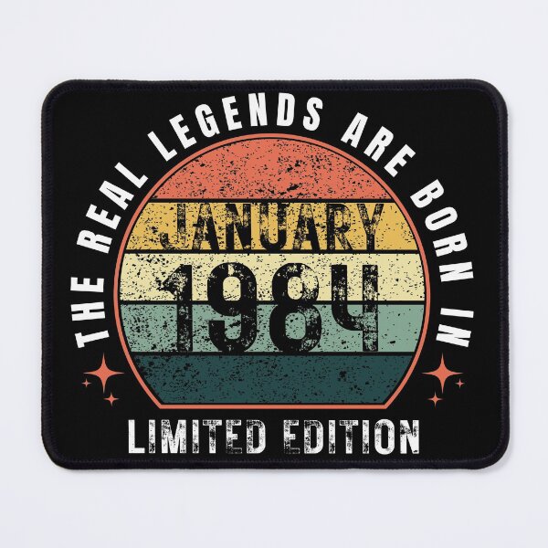 Item preview, Legends are born in January 1984 Vintage colorful Birthday gift designed and sold by llon.