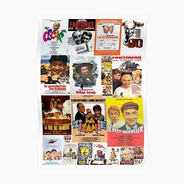 Posters Sur Le Theme Louis De Funes Redbubble