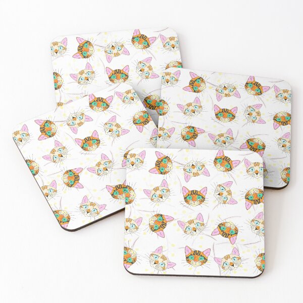Item preview, Snow Mink Brown Spotted Bengal Cat Faces Wattle B/G designed and sold by KarenWillshaw.