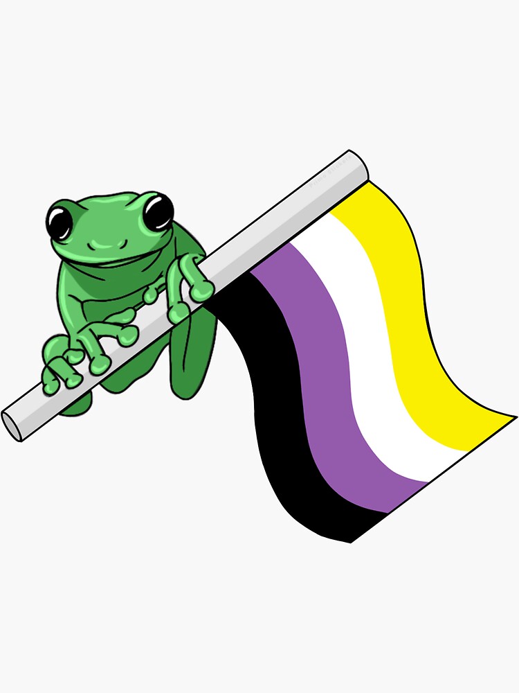 "Nonbinary Pride Flag Frog, LGBT" Sticker for Sale by PrimoStickers