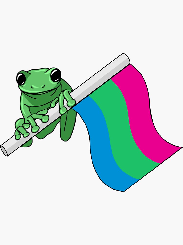 Polysexual Pride Flag Frog LGBT Sticker By PrimoStickers Redbubble