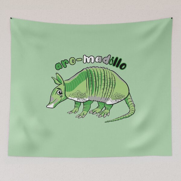 Item preview, Aro-madillo cute queer armadillo for aromantics!  designed and sold by incurablehippie.