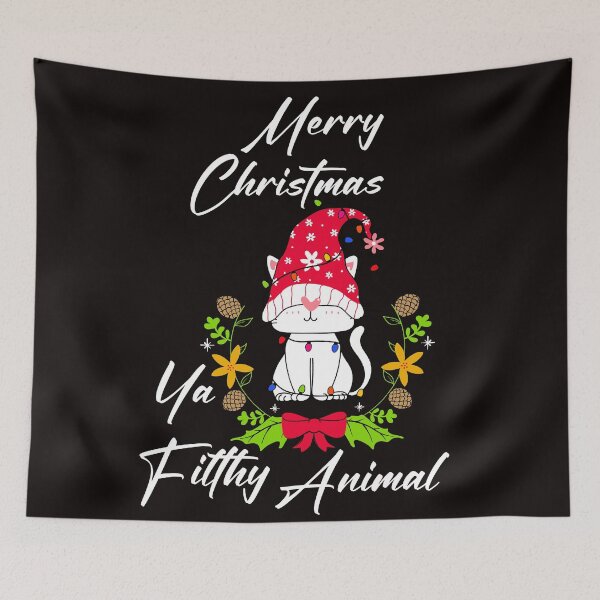 Item preview, Merry Christmas ya filthy animal- Funny Christmas  designed and sold by Designs Of all kinds.