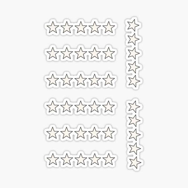 Blank Star Rating Sticker Sheet Color in 5-star Rating Reading Journal  Stickers Reading Planner Stickers 