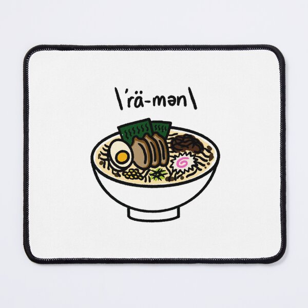 Item preview, Japanese Ramen Noodle Bowl with Phonetic Text on Top designed and sold by bonniemamadraws.
