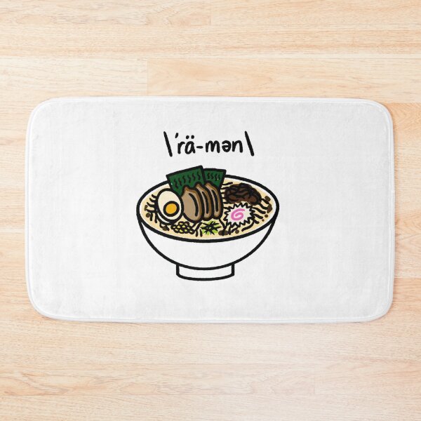 Item preview, Japanese Ramen Noodle Bowl with Phonetic Text on Top designed and sold by bonniemamadraws.