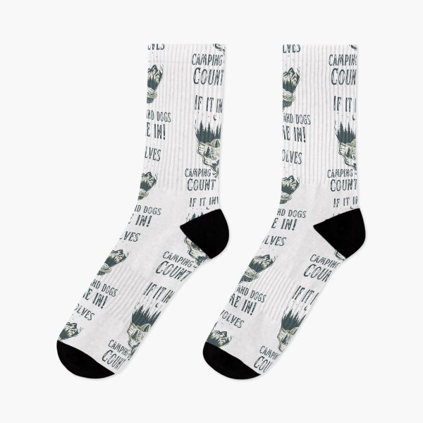 Item preview, If it involves camping and dogs count me in, funny dog lover print perfect for campers! designed and sold by Auntieck.