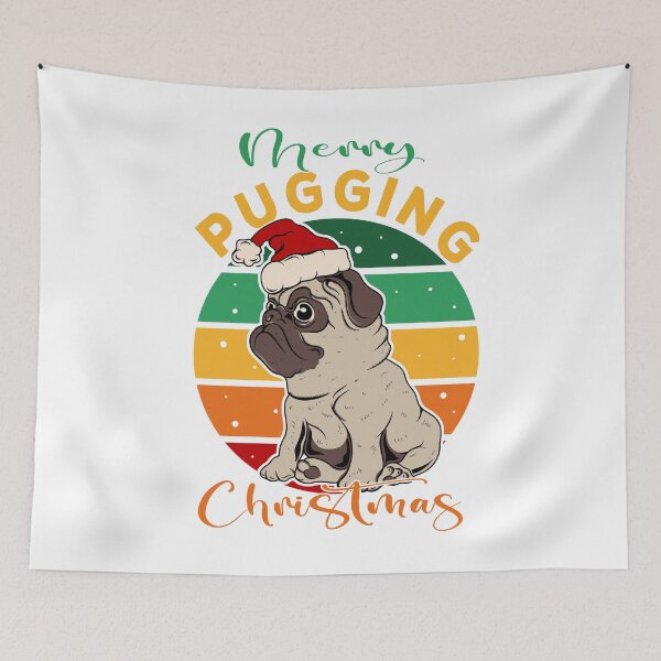 Item preview, Merry Pugging Christmas - Santa Pug designed and sold by pugmom4.