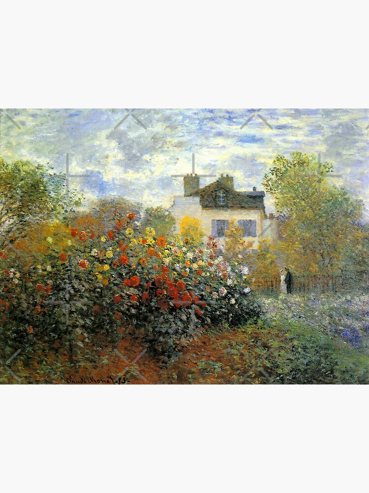 Disover Claude Monet - The Garden At Argenteuil - Aka The Dahlias Premium Matte Vertical Poster