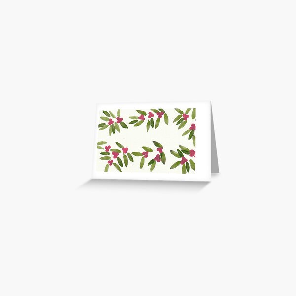 Holly Time Greeting Card