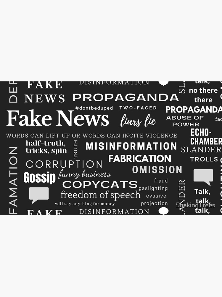 Fake News & Freedom of Speech stylish cool gear by ShakingTrees