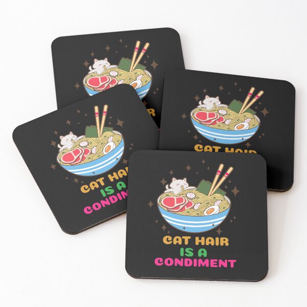 Item preview, CAT HAIR IS A CONDIMENT FUNNY CAT LOVERS T-SHIRT/STICKER designed and sold by BestCoolStuff.