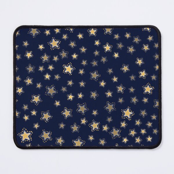Item preview, Yellow Stars on Midnight Blue Background Seamless Pattern designed and sold by Trinket-Trickster.