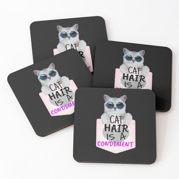Item preview, Cat Hair Is a Condiment. Funny Shirt Pocket Cat In Glasses designed and sold by BestCoolStuff.