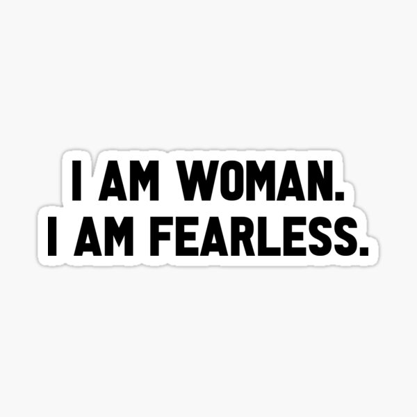 I am Woman lyrics Sticker for Sale by ashlenamusic