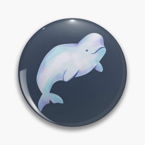 Item preview, Navy Curious Beluga Whale Swimming designed and sold by SwaDesign.