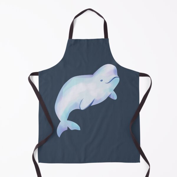 Item preview, Navy Curious Beluga Whale Swimming designed and sold by SwaDesign.