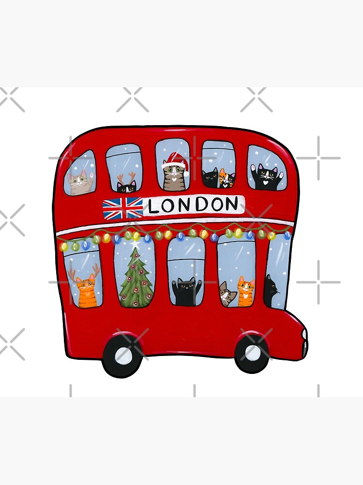 Double Decker Bus Christmas Cats by kilkennycat