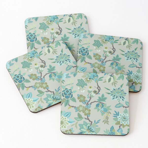 Item preview, Jacobean Floral - Grey designed and sold by Sarah Thorpe Designs .