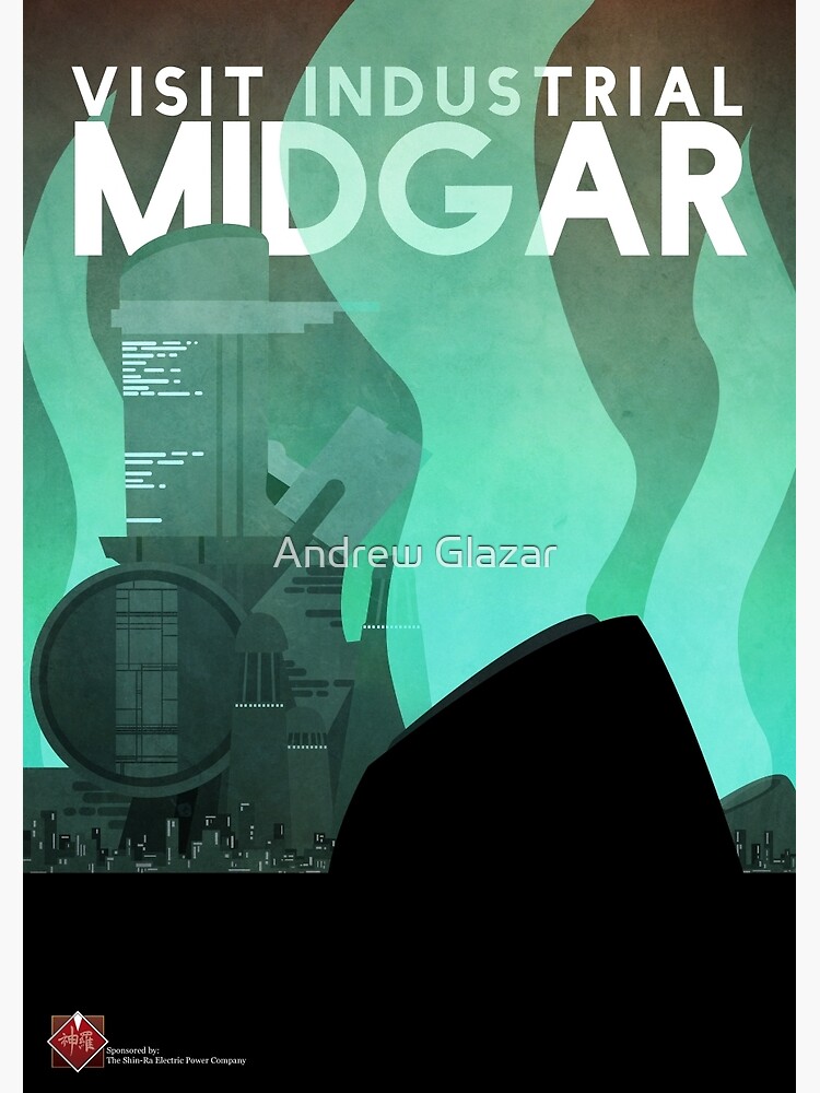 Thumbnail 3 of 3, Poster, Midgar Travel Poster designed and sold by fribbulusxax.