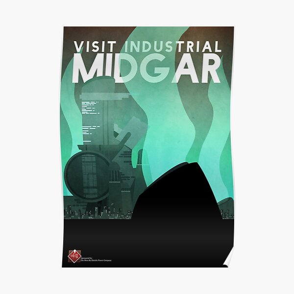Midgar Travel Poster Poster