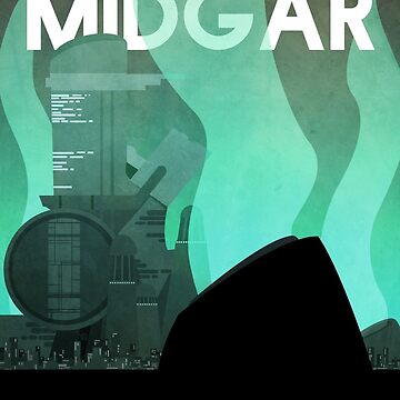 Artwork thumbnail, Midgar Travel Poster by Andrew Glazar