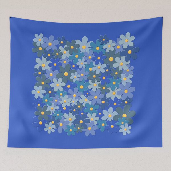 Item preview, Flower Power in Blue designed and sold by Gerda Auterith.