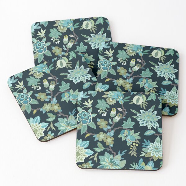 Item preview, Jacobean Floral - Black designed and sold by Sarah Thorpe Designs .