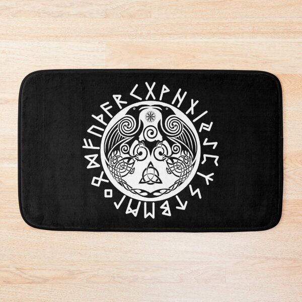 Item preview, Hugin y Munin Nudo celta Runas nórdicas Viking designed and sold by Dog-T-Shirts.