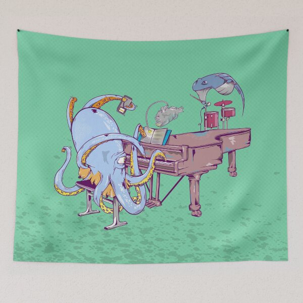 Item preview, Octopus Playing piano designed and sold by piedaydesigns.
