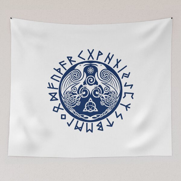 Item preview, Hugin y Munin Nudo celta Runas nórdicas Vikingos designed and sold by Dog-T-Shirts.