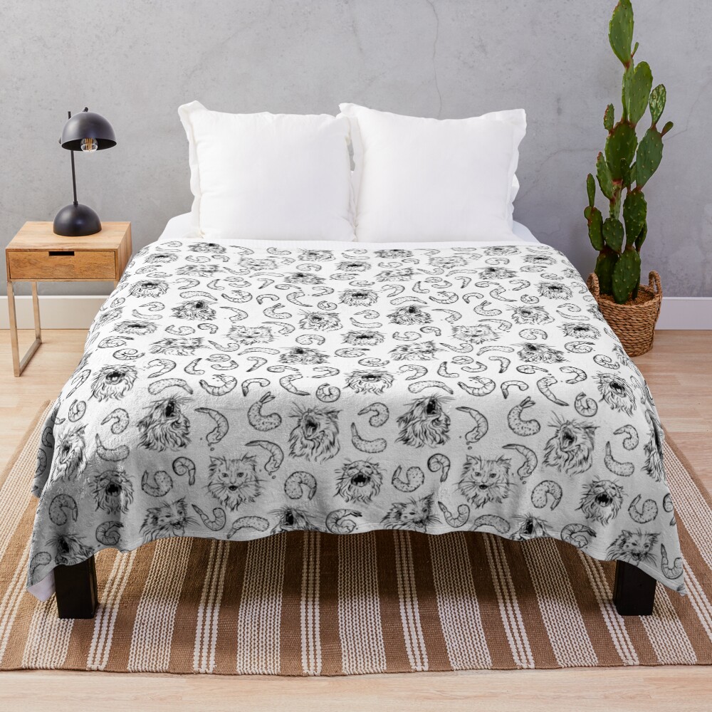 Shrimpy Dreamz, Thurston the Cat Pattern Throw Blanket