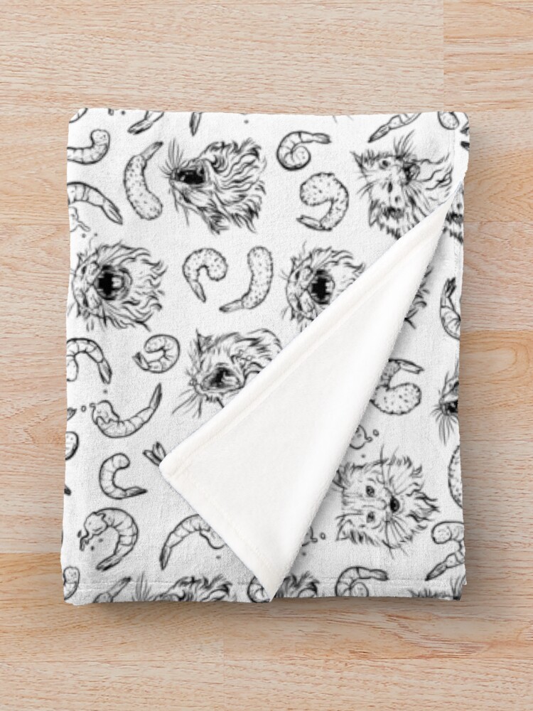 Alternate view of Shrimpy Dreamz, Thurston the Cat Pattern Throw Blanket