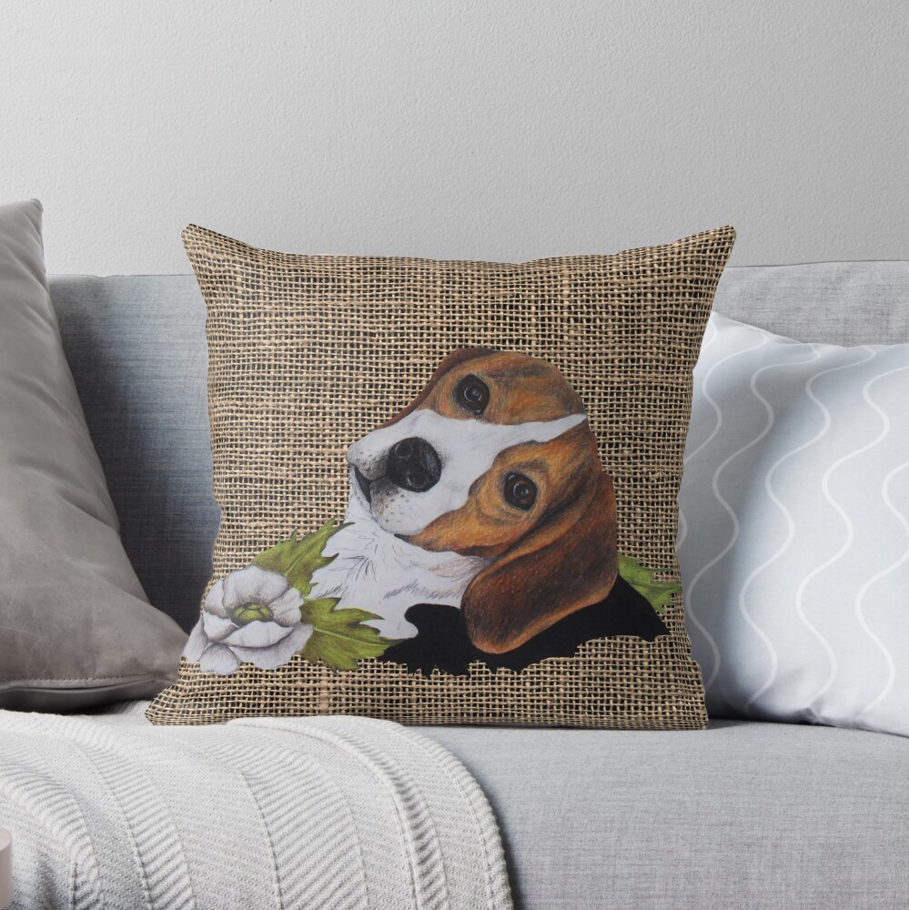 Beagle throw outlet pillows