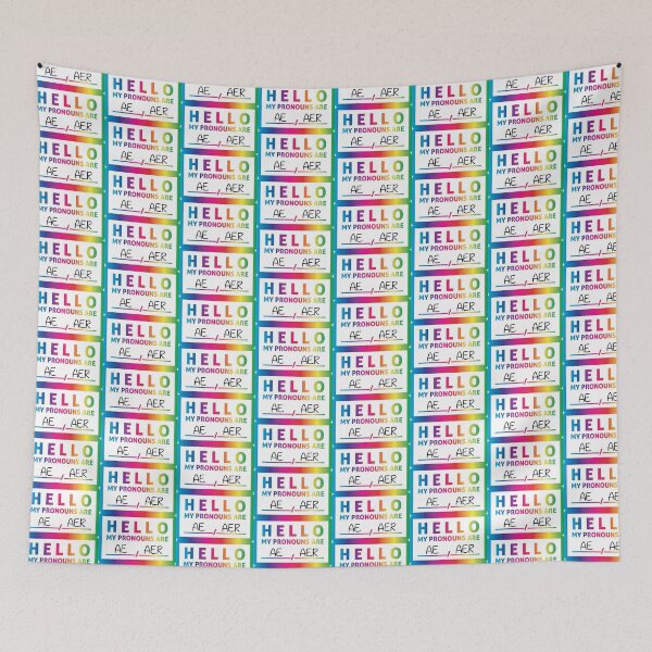 Item preview, Hello My Pronouns Are: AE / AER designed and sold by Lori P.