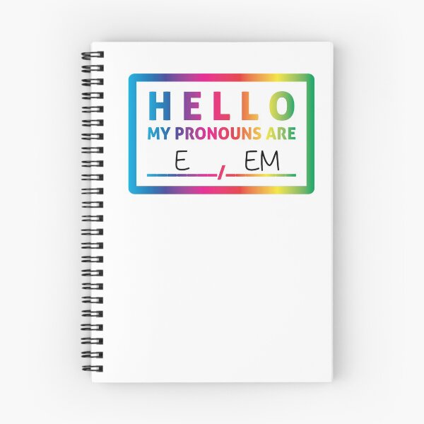 Item preview, Hello My Pronouns Are: E / EM designed and sold by Lori P.