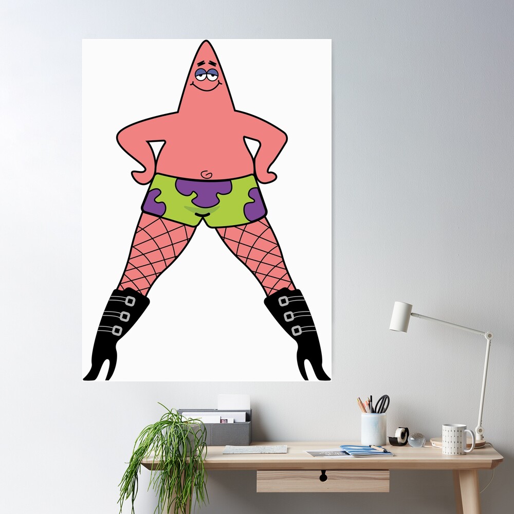 Spongebob Patrick Star in Boots Embroidered 3.5 Tall Iron on Patch